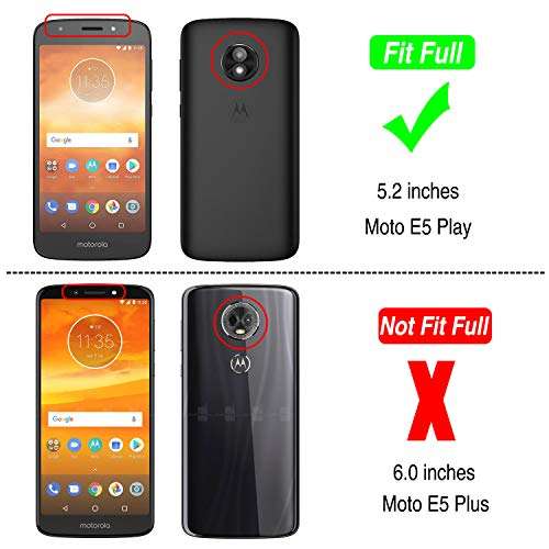 ATUMP Moto E5 Play Case,Moto E5 Cruise Case with HD Screen Protector, Military Grade Drop Protection Defender Full-Body with Kickstand Phone Case for Motorola E Play (5th Generation) Purple 2