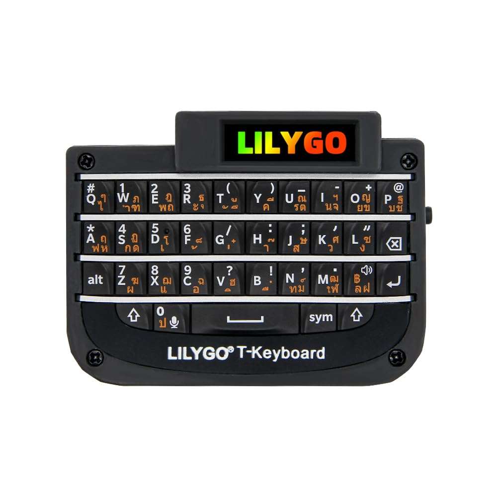 LILYGO T-Keyboad ESP32-C3 Low-Power RISC-V MCU QWERTY Bluetooth Wireless Mini Small Keyboard TTGO Development Board with 0.99 Inch Display