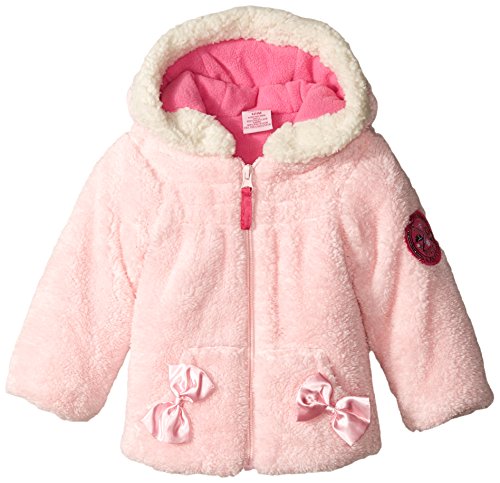 U.S. Polo Assn. Baby-Girls Coral Fleece Shell Jacket, Baby Pink, 12 Months