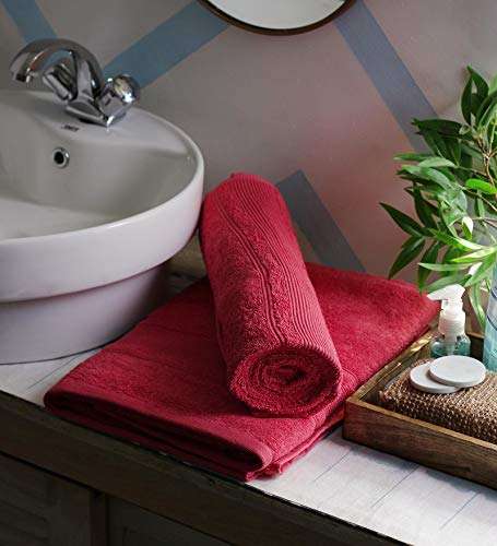 JBG HOME STORE 100% Cotton Regular Size Super Soft Bath Towels with 450 GSM for Bathroom | Premium Highly Absorbent Quick Dry Full Body Bath Towels for Men and Women, Pack of 2, 27 x 54 Inches 1