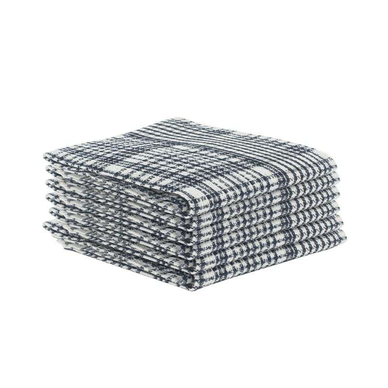 Rise n Shine Lining Kitchen Utensils Dish Cleaning Towel Cloth Napkin 270 GSM High Absorbant Machine Washable Multipurpose Superior Cotton 40 X 60 cm Pack of 6 (Black) 1