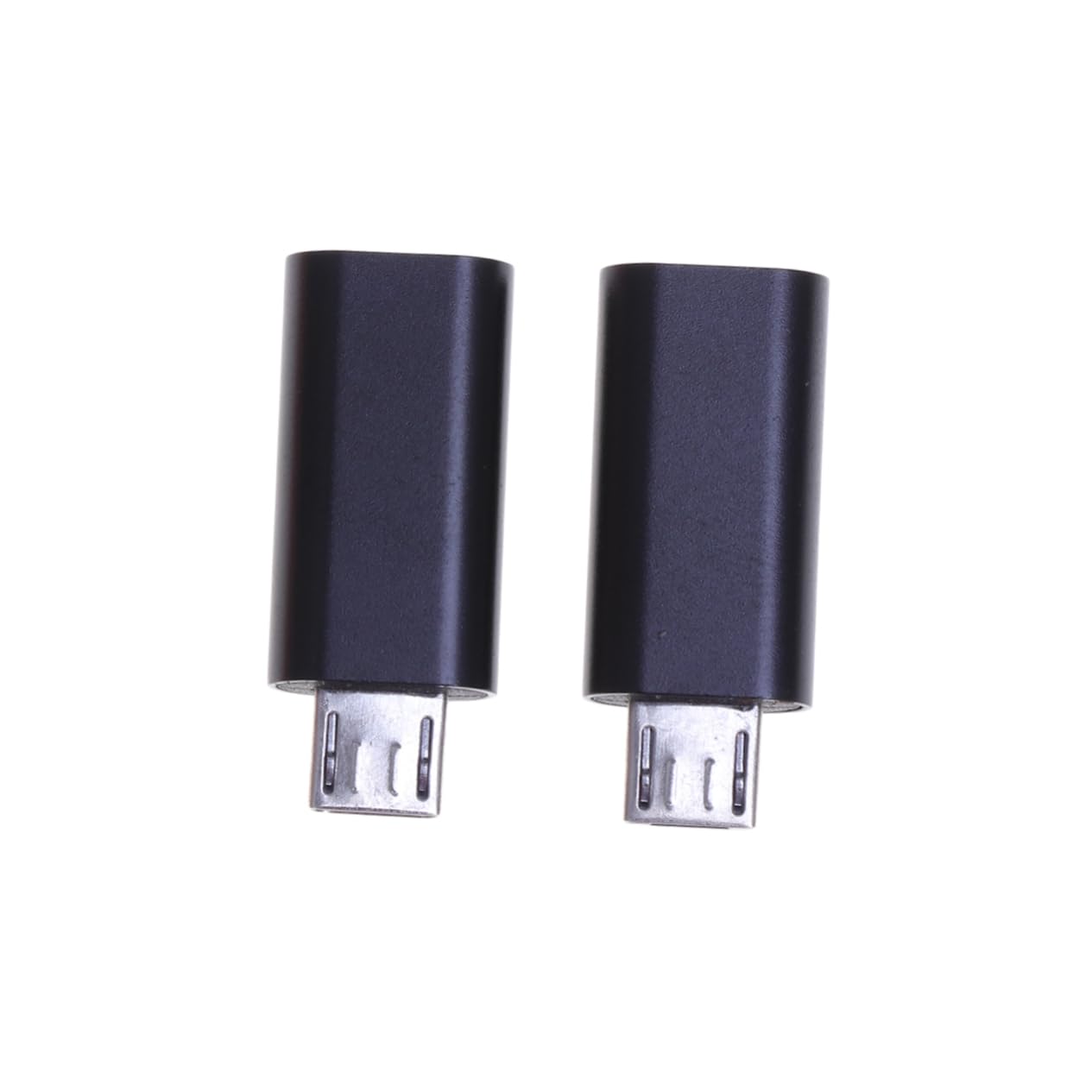 Tofficu 2 Pcs Pin Female to Micro USB Converter Adapter Charging Connector for Smartphone Tablet Power Bank Black Compact Durable Design for Seamless Device Compatibility 1
