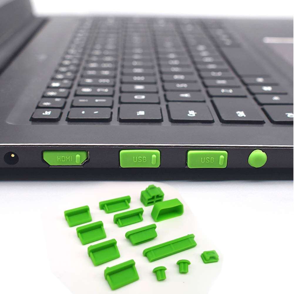 13 PCS / 8 Types Universal Computer Anti Dust Stopper/Plug, General Laptops Soft Silicone Dustproof Cover, Notebook Laptop PC Computer Accessories, Anti-dust Stopper, Not for Apple Laptops 2