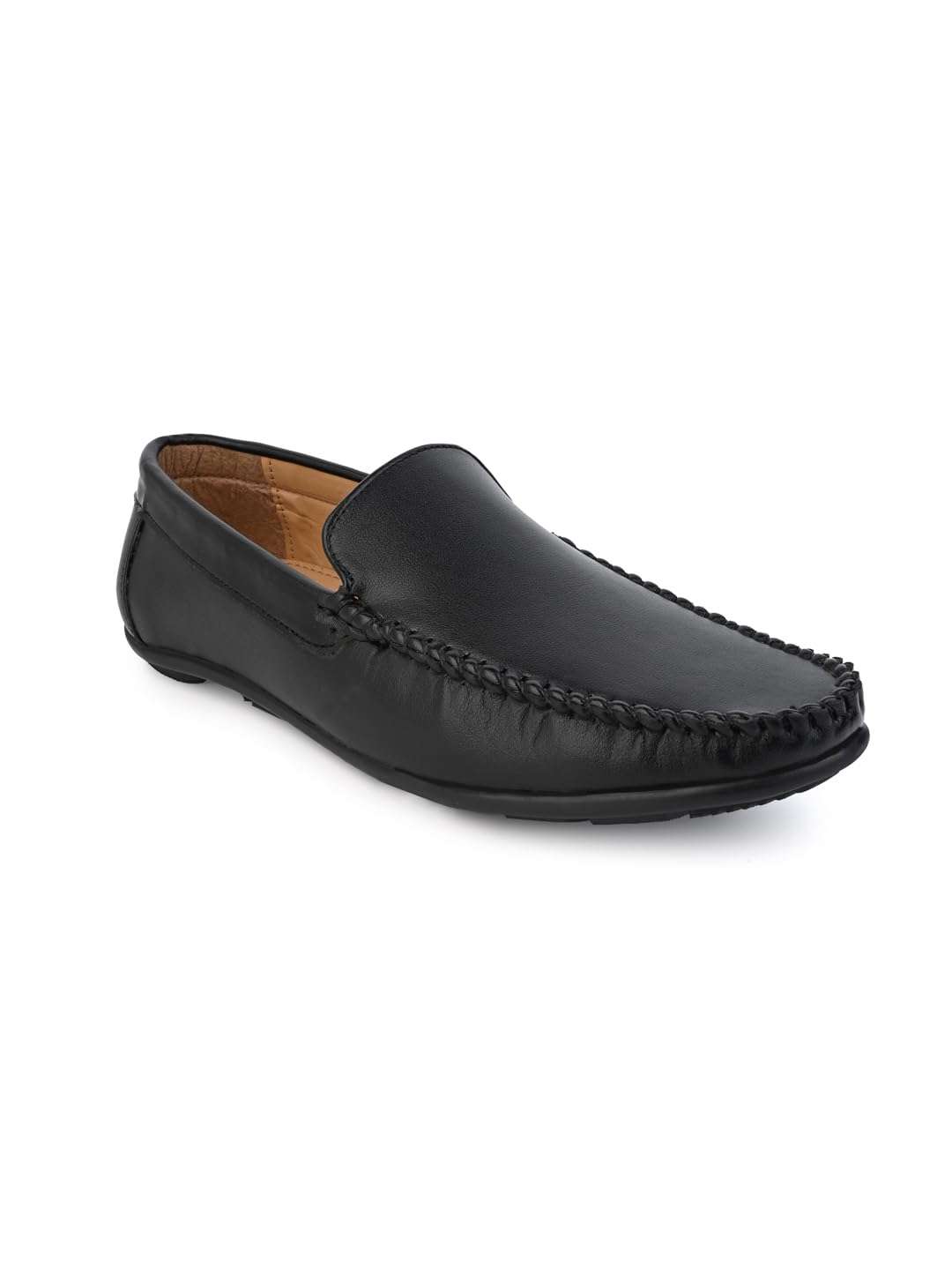 ALBERTO TORRESI Stylish Synthetic Loafers for Men - Comfortable for Casual Wear, Durable and Lightweight Shoe Black 1