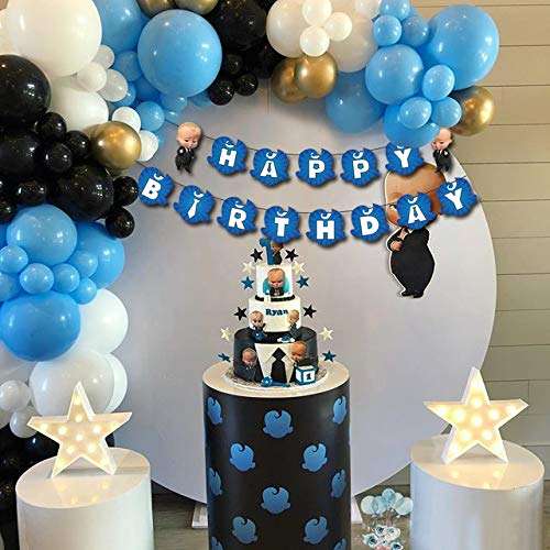 Party Propz Boss Baby Theme Happy Birthday Banner For Kids - Boss Baby Birthday Decorations Items 5