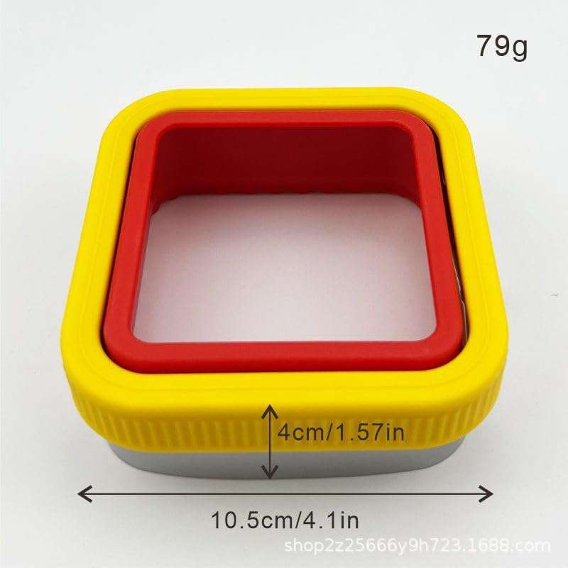 sandwich cutter.bread cutter.sandwich crimpit.uncrustables sandwich maker.sandwich sealer.crimpit sandwich maker.crustless sandwich cutter.crust cutter.sandwich mold (Yellow red) 6