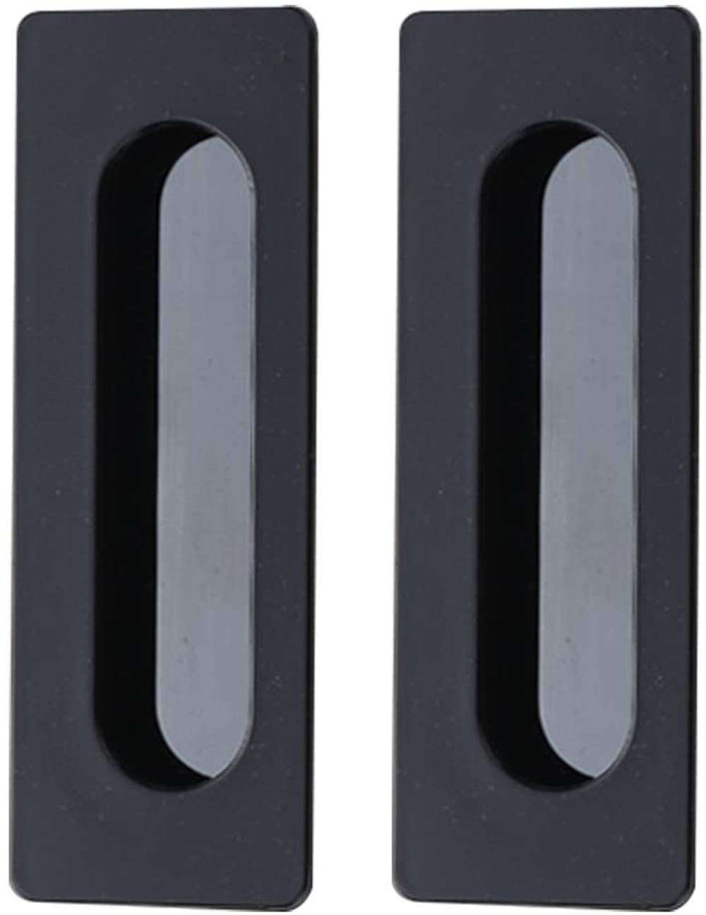 LLDKA Furniture Handles Oval Drawer Handles Stainless Steel Flush Sliding Door Handles 2PCS,L 4