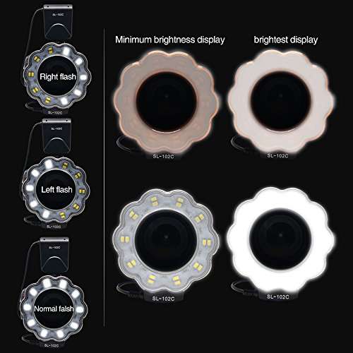 Venidice SL-102 Camera Manual Ring Light Flash, Macro LED Ring Flas with LCD Display(40.5mm, 52mm, 55mm, 58mm, 62mm, 67mm, 72mm, 77mm) for Canon Nikon SNY Fuji Panasonic DSLR Cameras 3