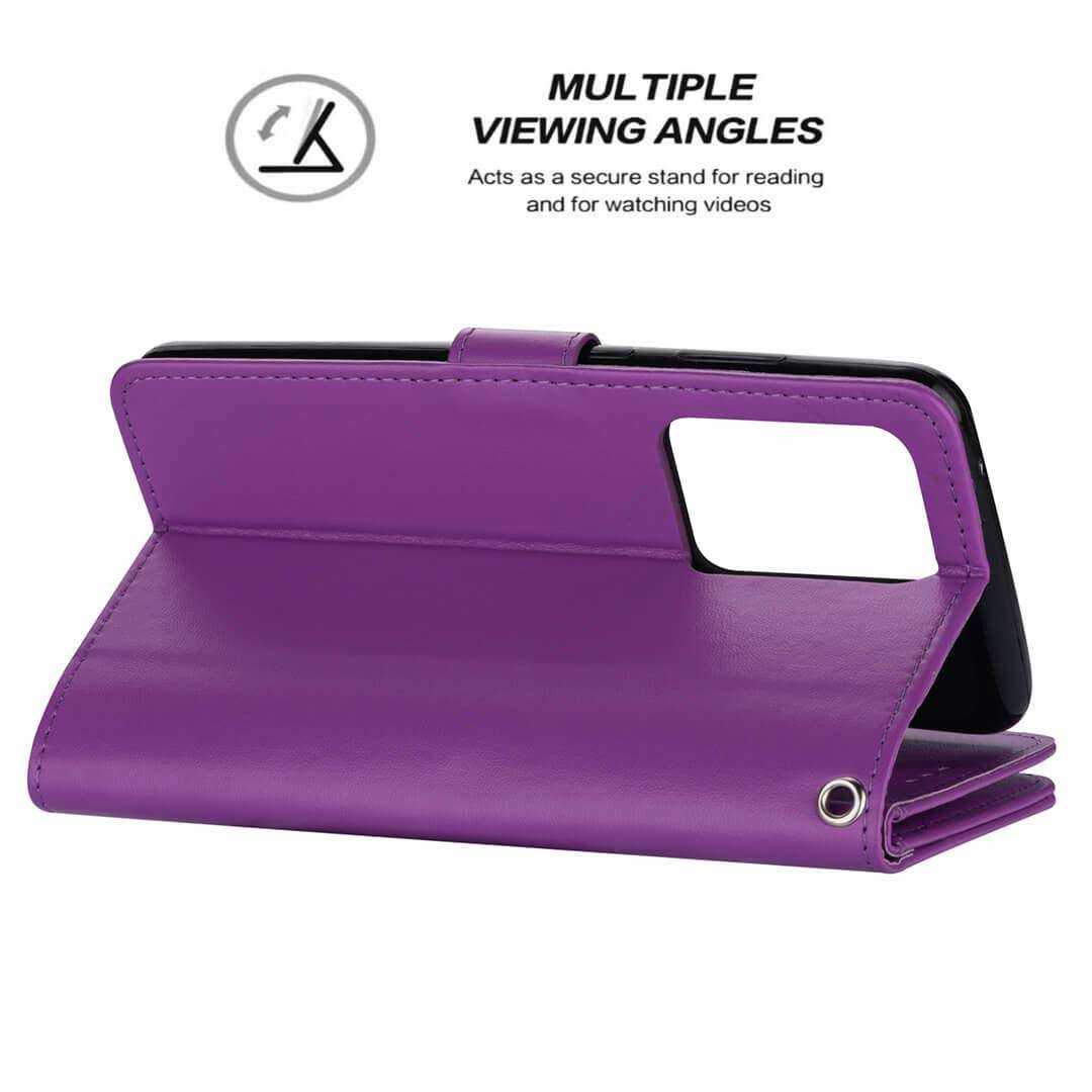 DEFBSC Samsung Galaxy S20 Plus Wallet Case,Magnetic Premium Leather Folio Flip Case with 9 Card Slots/Holder Kickstand and Wrist Strap for Samsung S20 Plus-Purple 4