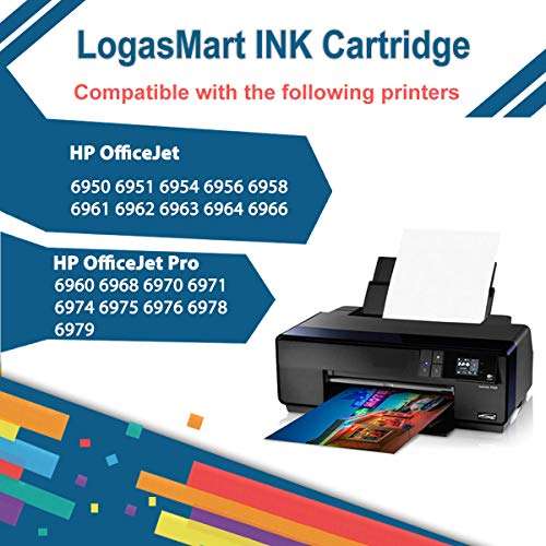 LOGASMART Compatible Ink Cartridge Replacement for HP 902 902XL Ink Cartridge for HP Printer Combo Pack to Use with OfficeJet Pro 6978 6975 6958 6950 6962 Printers (1 Black|1 Yellow|1 Magenta|1 Cyan) 2