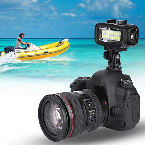 Waterproof Photography Diving Fill Light, 20 LED Sturdy Durable Protective 40M Underwater with Lamp Mount 3