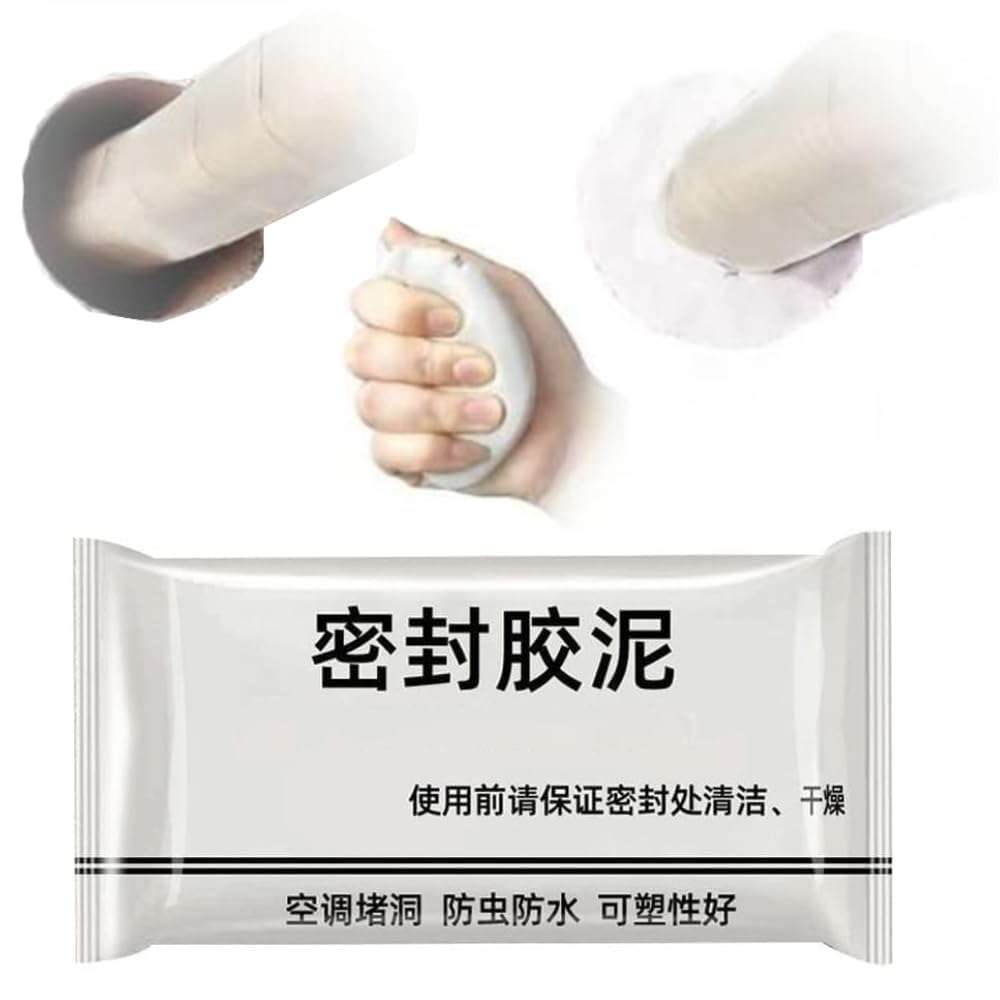 Hetalu Paron 1Pcs Wall Hole Sealing Cement Airs Conditioner Clay Sealant White Sewer Mending Plasticine Waterproof Cements Repair, Fill Holes, Cracks, Gaps and Voids Around Windows, Doors, pipes,1 Pcs