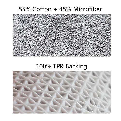 VMPS | Anti-Slip Microfiber Combo Soft Bath Mat, Size 40 x 60 cm - Bathroom Rugs - Suitable for Kitchen, Bedroom and Bathroom, Dry Fast Water Absorbent & Machine-Washable - Set of 2 Grey 5
