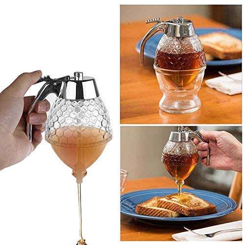 Vroxy Jar Syrup & Honey Dispenser for Regular Mouth, Airtight & Leak-Proof Kitchen Food Grade Coffee Syrup Dispenser, 250 ML 1