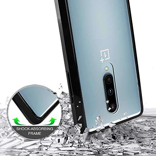 Orzero Case Compatible for OnePlus 8, OnePlus 8 UW (Verizon Version), Solid Acrylic Back Cover TPU Frame Scratch Resistant Shock Absorbing Body Protection Phone Case - Black 5