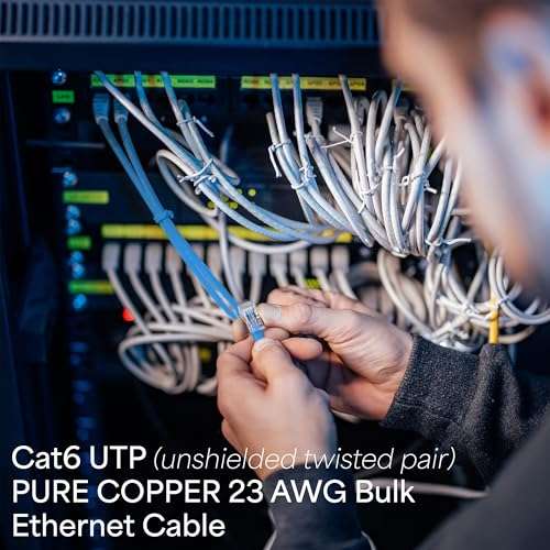 VIVO 500ft Bulk Cat6 Wire, Full Copper Ethernet Cable, 23 AWG, UTP Pull Box, LAN Network, Blue, CABLE-V017 3