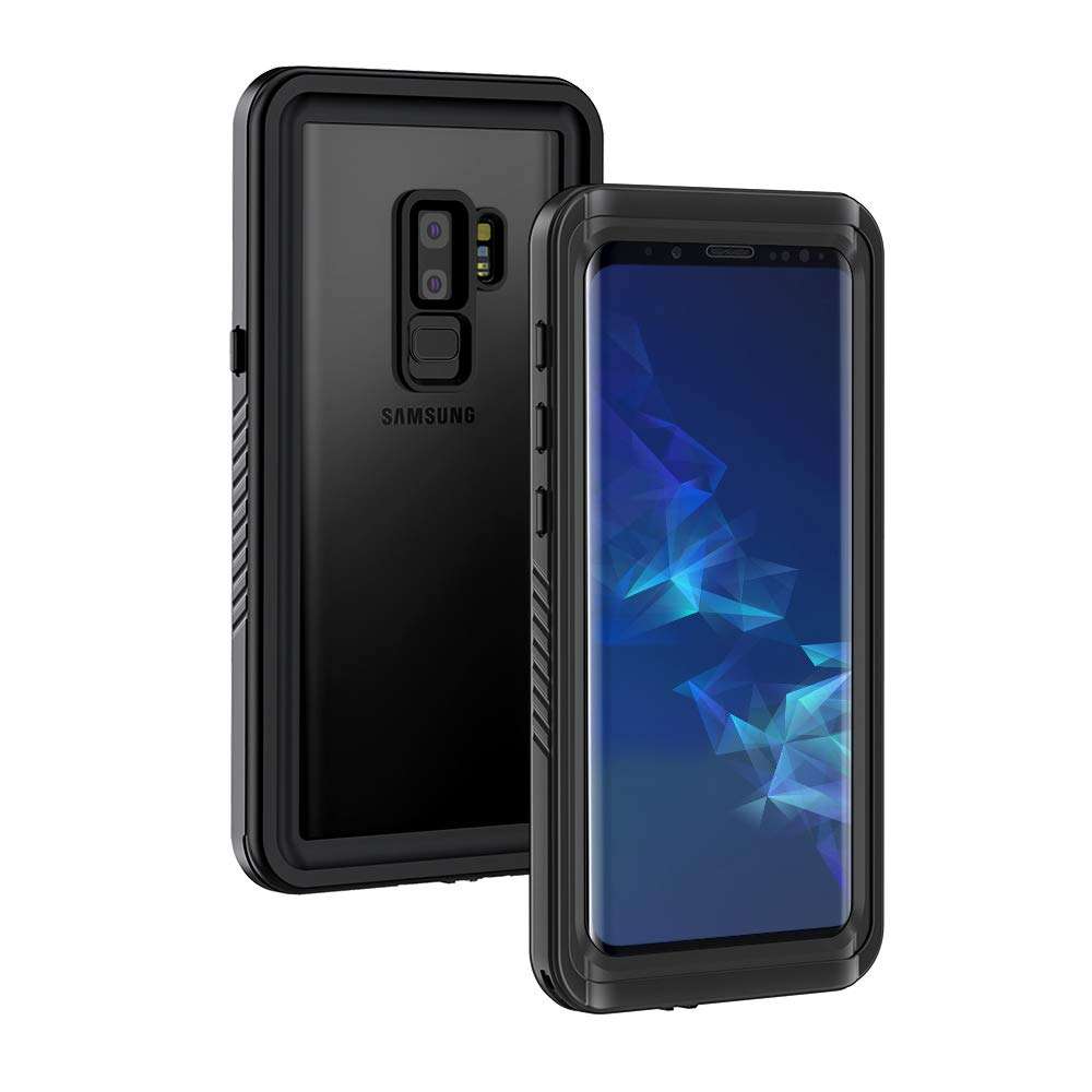 Lanhiem for Samsung Galaxy S9+ Plus Case, IP68 Waterproof Dustproof Case with Built-in Screen Protector, Rugged Full Body Shockproof Protective Phone Cover for Samsung S9 Plus (Black) 1