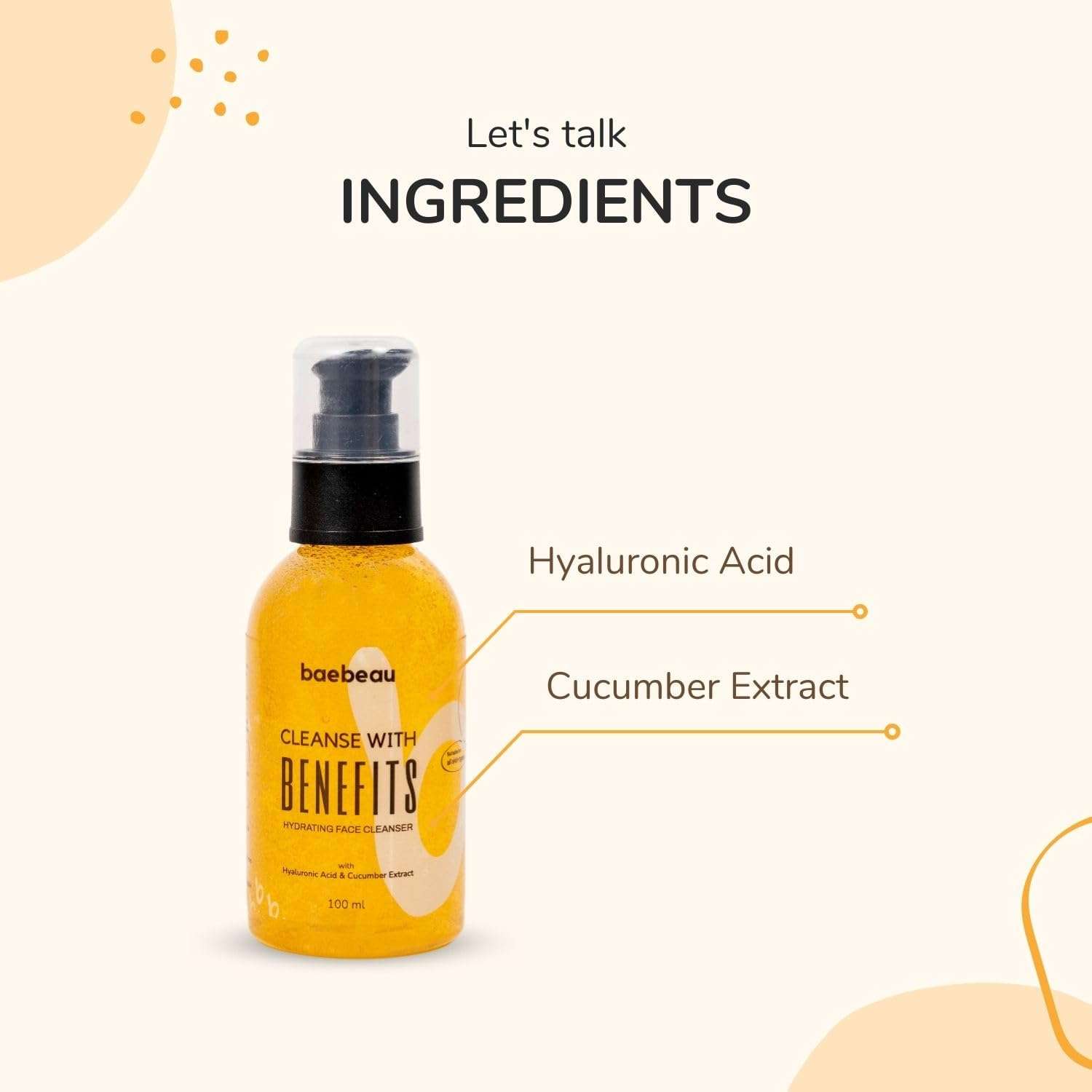 Baebeau Cleanse with benefits Hydrating Face Cleanser Pack of 2-200ml 4