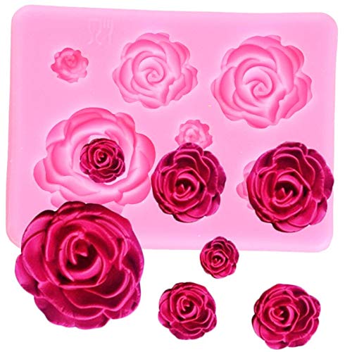TREXEE Rose Flowers silicone mold Cake Chocolate Mold wedding Cake Decorating Tools Fondant