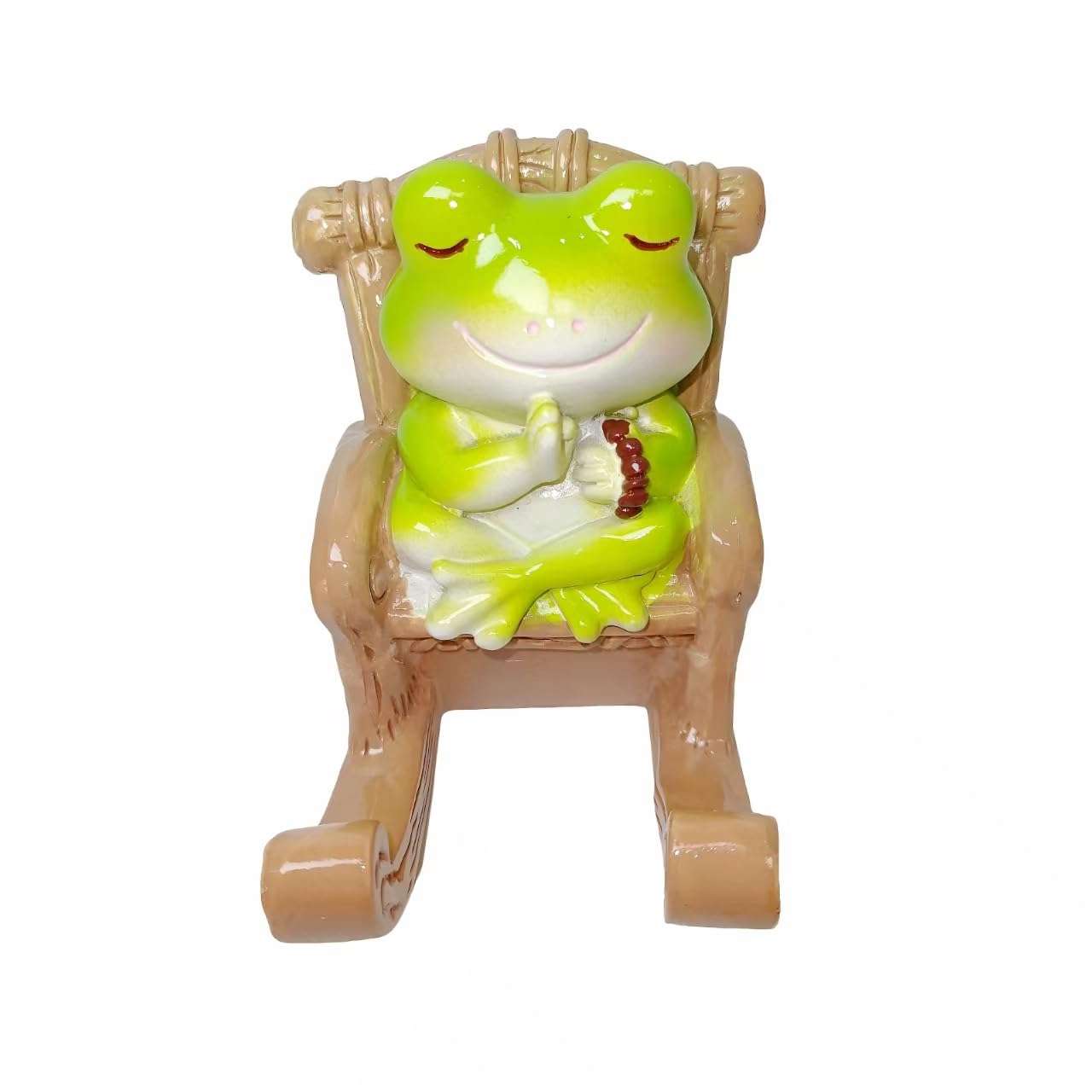 WF Animal Resin Statues Home Decor Creative Frog Ornaments Desktop Phone Holder Ornaments (Meditation)