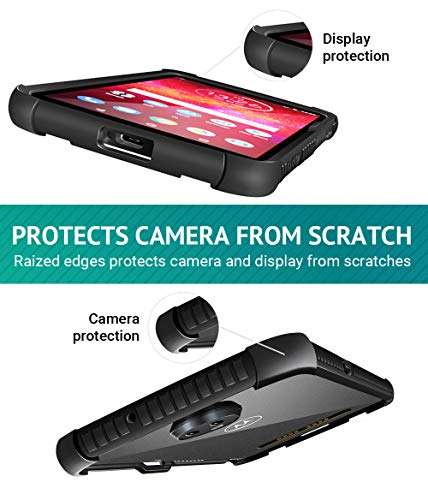 Casewe - Motorola Moto Z3 / Z3 Play Protective Flexible Bumper Case Cover/Compatible with Moto Mods - All Matte Black 4