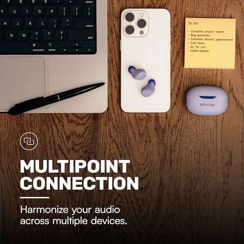 Raycon Everyday Earbuds Plus - Bluetooth True Wireless in-Ear Buds with 32 Hours Playtime, Multipoint Technology, Extreme Comfort, and Active Noise Cancellation (Carbon Black) 5