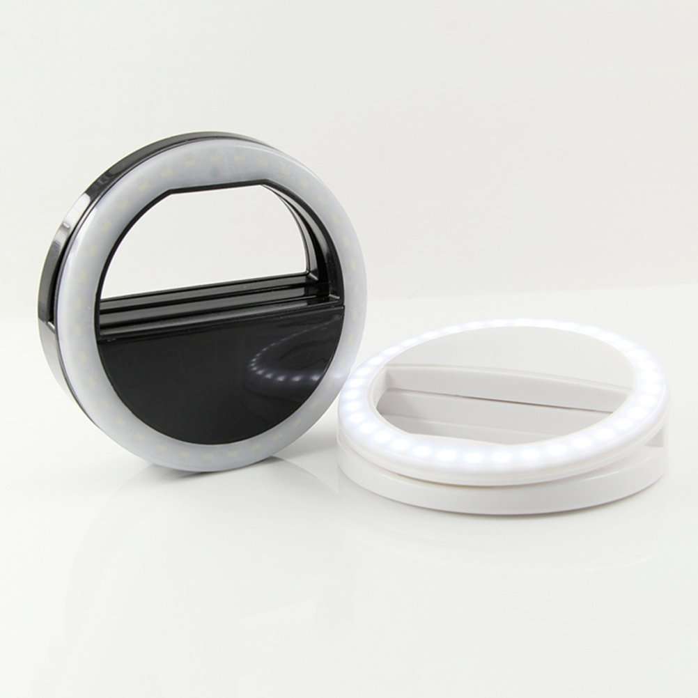 Selfie Ring Light with 36 LED Bulbs Flash Lamp Clip Ring Lights Fill-in Lighting Portable for Phone Tablet Laptop Camera (Black) 5