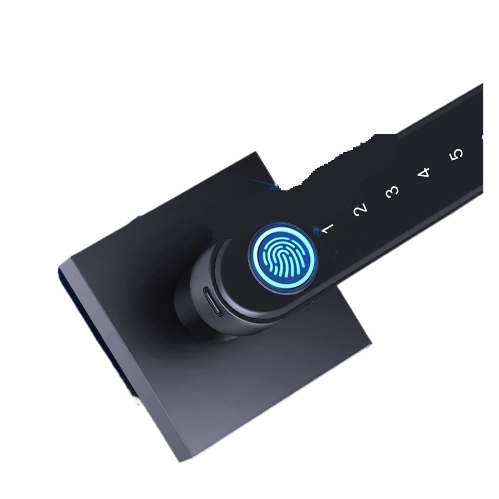 Smart App Control Biometric Fingerprint Password Household Lever Handle Lock Electronic Door Locks for Home Door Lock (Color : Standard Silver) (Standard Silver) 3