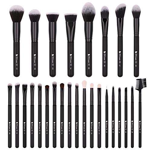 DUCARE Synthetic Bristles Makeup Brushes - Black , Pack of 27 , DRM-DF2725 1