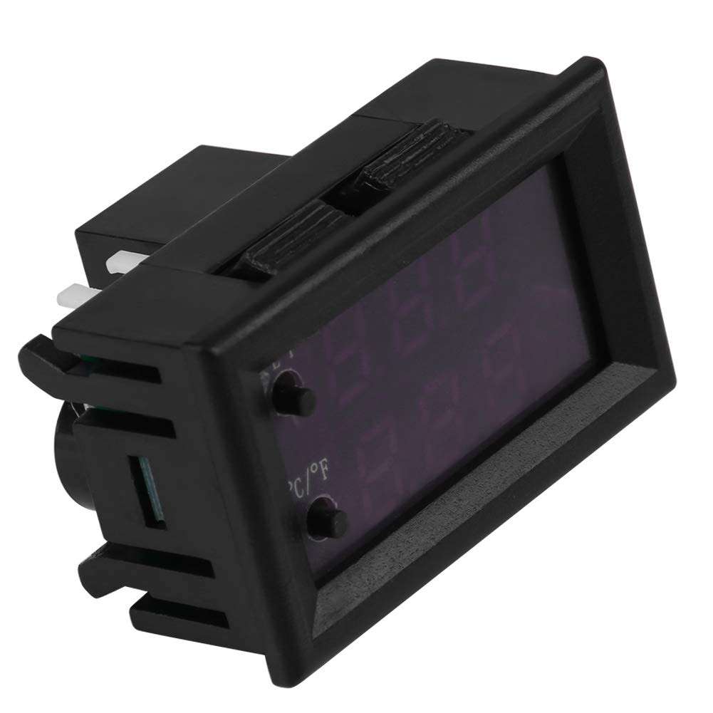 Temperature Controller with Sensor, -50℃ to 110 ℃ Digital Temp Display Microcomputer Thermostat Module Board Switch with Sensor Probe( 24V) 3