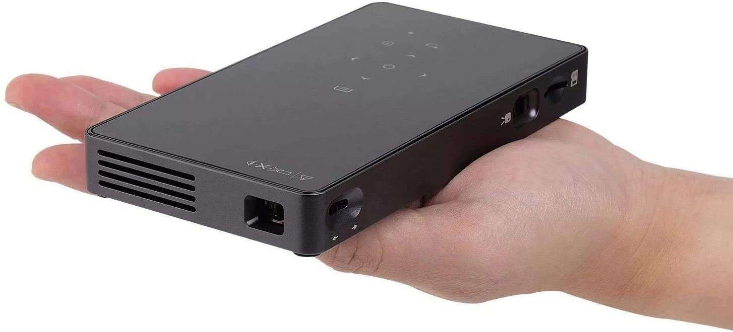 KDUFHC Projector 4K Supported - Native 1080P Projector Bluetooth Outdoor Movie Projector/Full Sealed Design/Digital Display/50% Zoom, for Phone/PC/DVD/TV/PS4 5