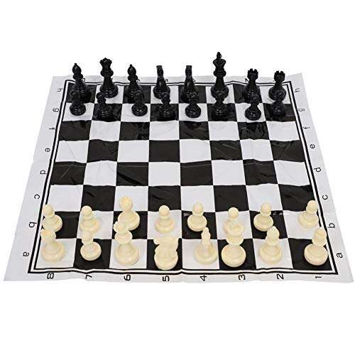 bizofft Educational Game Travel Board Game Set, Chess Set, Portable International Black & White for Kids Adults 1