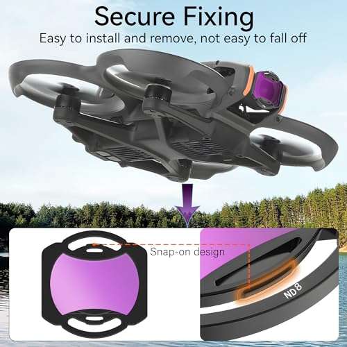 Craznick Avata 2 Filter Set - 6 Pack for DJI Avata 2 Drone ND Filters Camera Lens Multi-Coated Compatible with Avata 2 Accessories UV CPL ND8 ND16 ND32 ND64 HD Optical Glass 5
