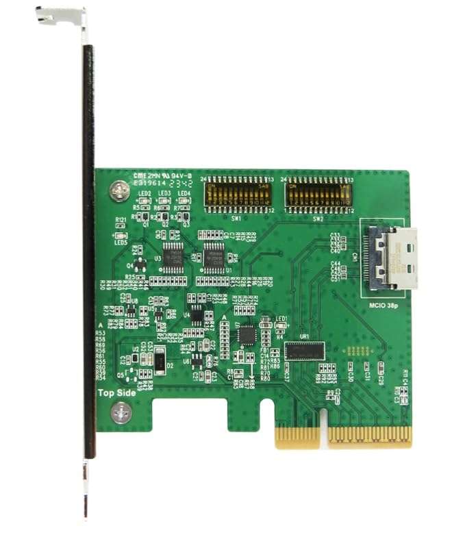 Micro SATA Cables Enhance Data Connectivity with PCIe x4 Redriver to MCIO 38P PCIe Gen 5 Adapter - High-Speed PCIe x4 to MCIO 38P Adapter for Optimized Performance 2