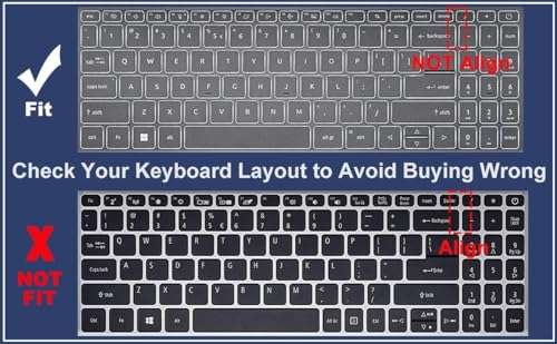 Keyboard Cover for 2025 2024 Acer Aspire Go 15, Aspire 3D 15, Aspire 15, Aspire 3 A315-24P/24PT A315-58/59, Aspire 5 A515-57 A515-57G A515-57G A515-58GM/58M/58MT/58PT/58P (Not Fit A515-46~A515-56) 2