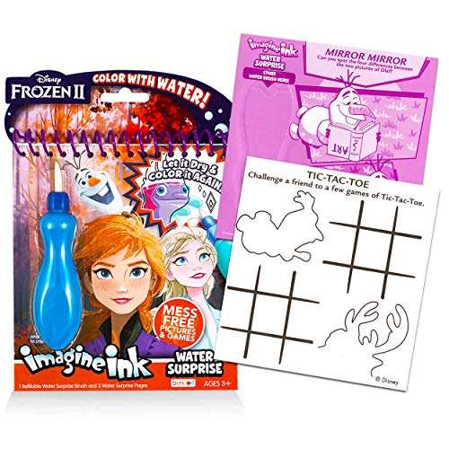 Disney Minnie Mouse Paint with Water for Kids Toddlers Bundle Set ~ 3 Mess-Free Paint Books with Water Surprise Brushes (Featuring Minnie Mouse, Disney Frozen, and Disney Princess) 4