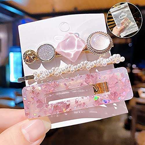 KHODIYAR Pearl Hair Clips Large Hair Clips Pins Barrette Hair for Women Girls Fashion Hair Accessories (3 pcs hair pin) 5
