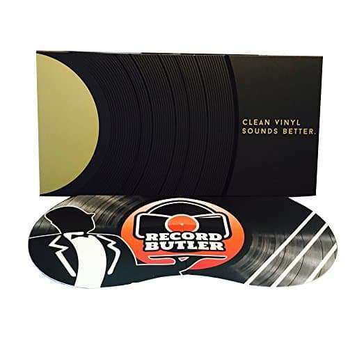 The Record Butler 2-Pack Anti Static Record Cleaner & Handler. Soft Fleece Cradles Your Records Eliminating Dirty Fingers from Touching The Vinyl. 2