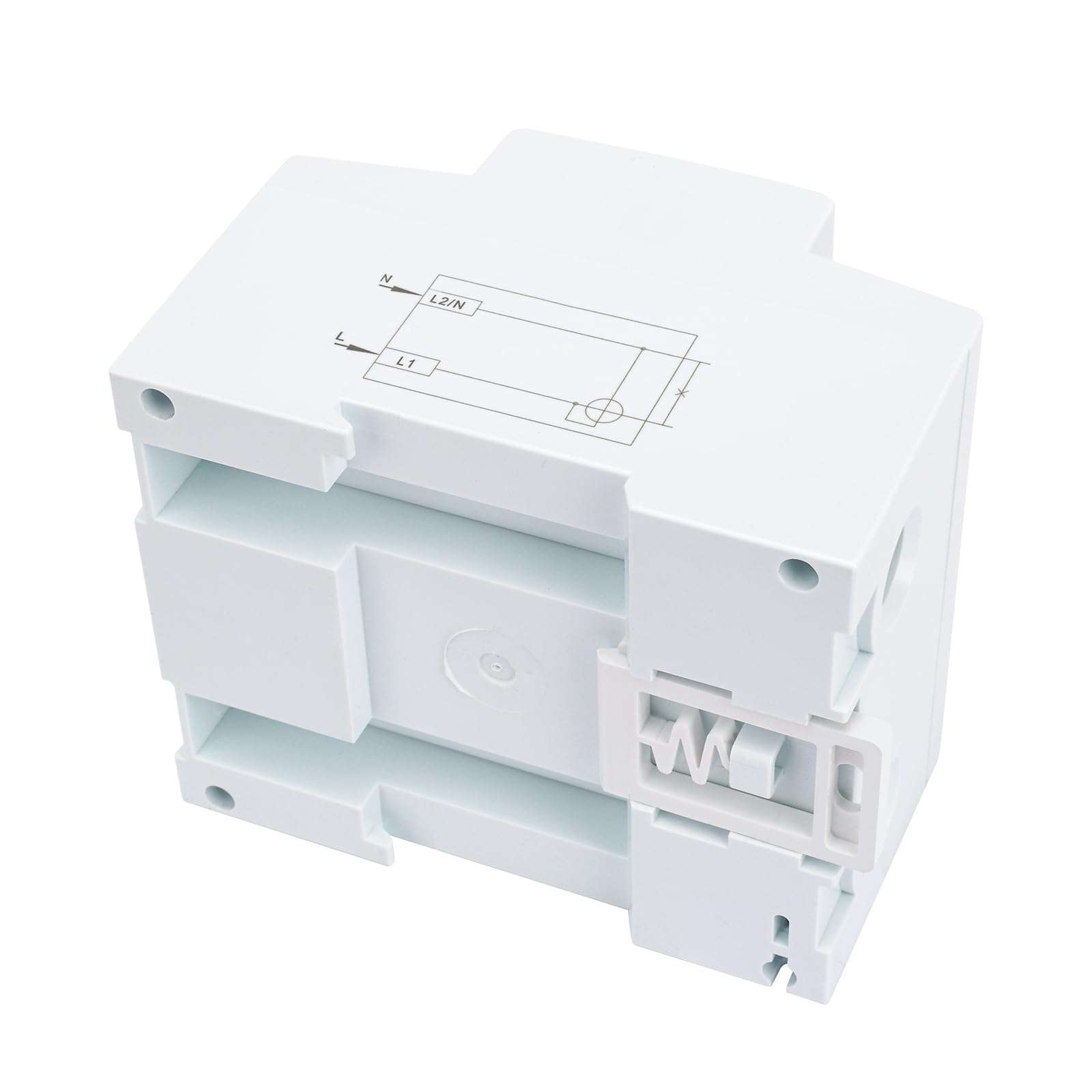 Baomain Single Phase Energy Meter 2 Wire 220V DIN-Rail Type Kilowatt Hour kwh Meter 60Hz 20 (100) A 5