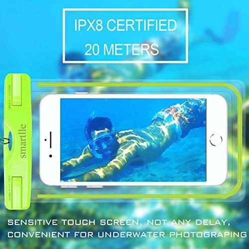 smartlle Waterproof Phone Pouch, Universal Waterproof Phone Case, Dry Bag Outdoor Beach Bag for iPhone 15 14 13 12 11 Pro Max XR SE XS 8 7 6S Plus, Galaxy Other Phones Up to 6.9''-4 Pack 5