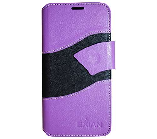 Exian Multifunctional Cell Phone Case for Google Nexus 6 - Retail Packaging - Purple & Black 1