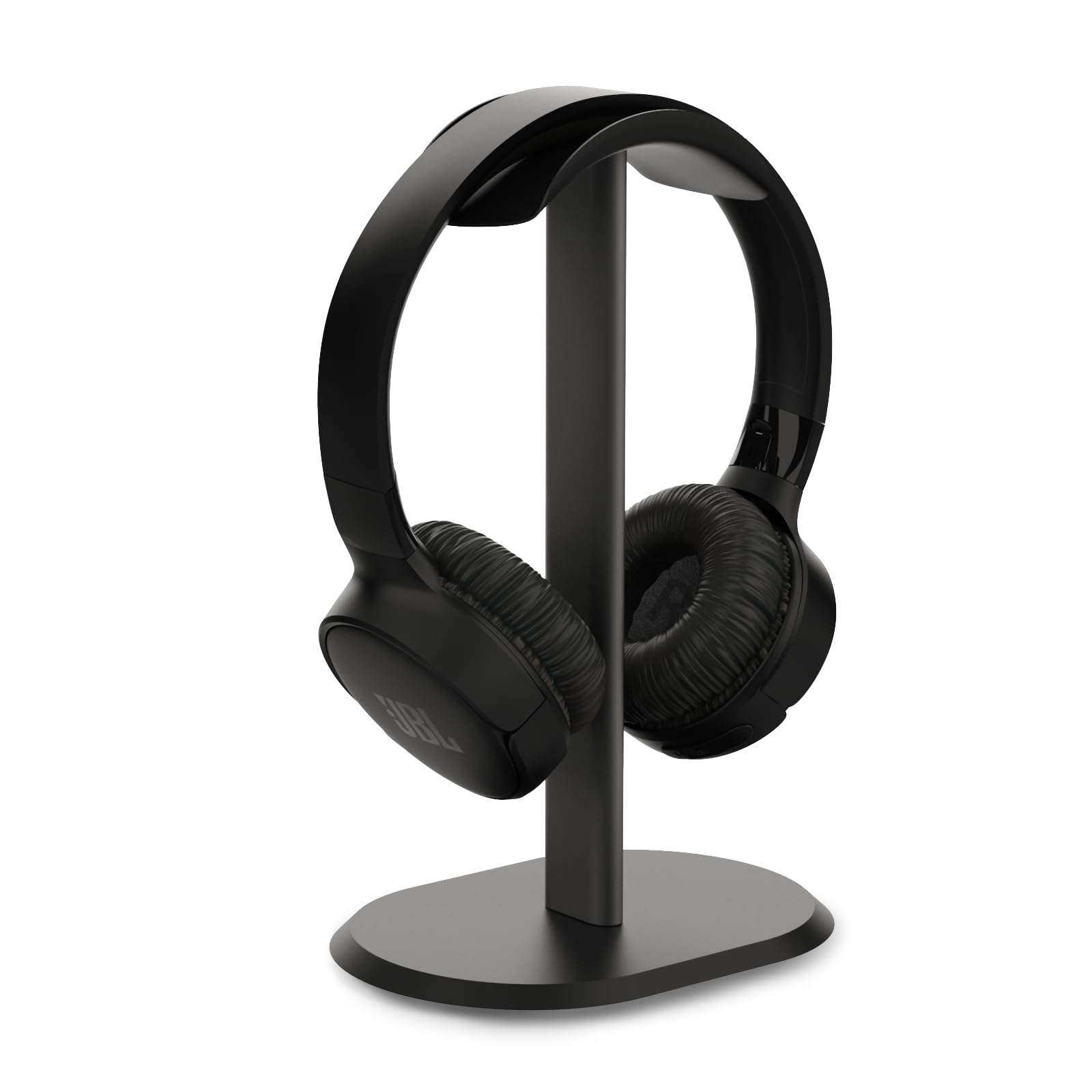 DR·AMIU Headphone Stand, Headset Holder for Desk with Aluminum Supporting Bar Compatible with All Over-Ear On-Ear Headphones Size, Black