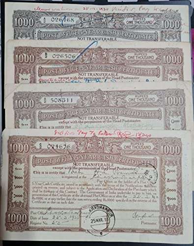 PHILAIMPEX Stamps Collection,British India 13 Different Post Office Cash Certificate,Very Very Rare 5