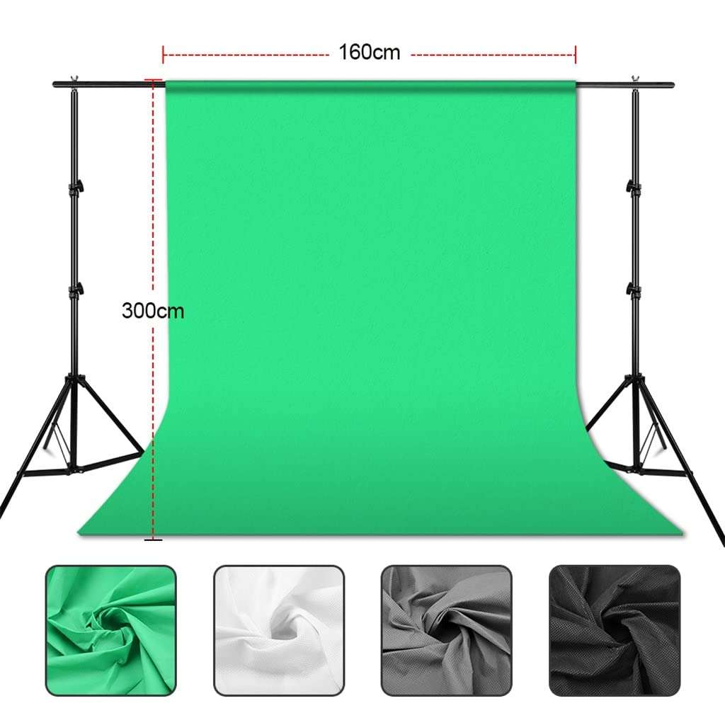 Adjustable 2x3M Background Support System 25W/135W LED Umbrellas Softbox Continuous Lighting Kit for Camera Studio Video 4