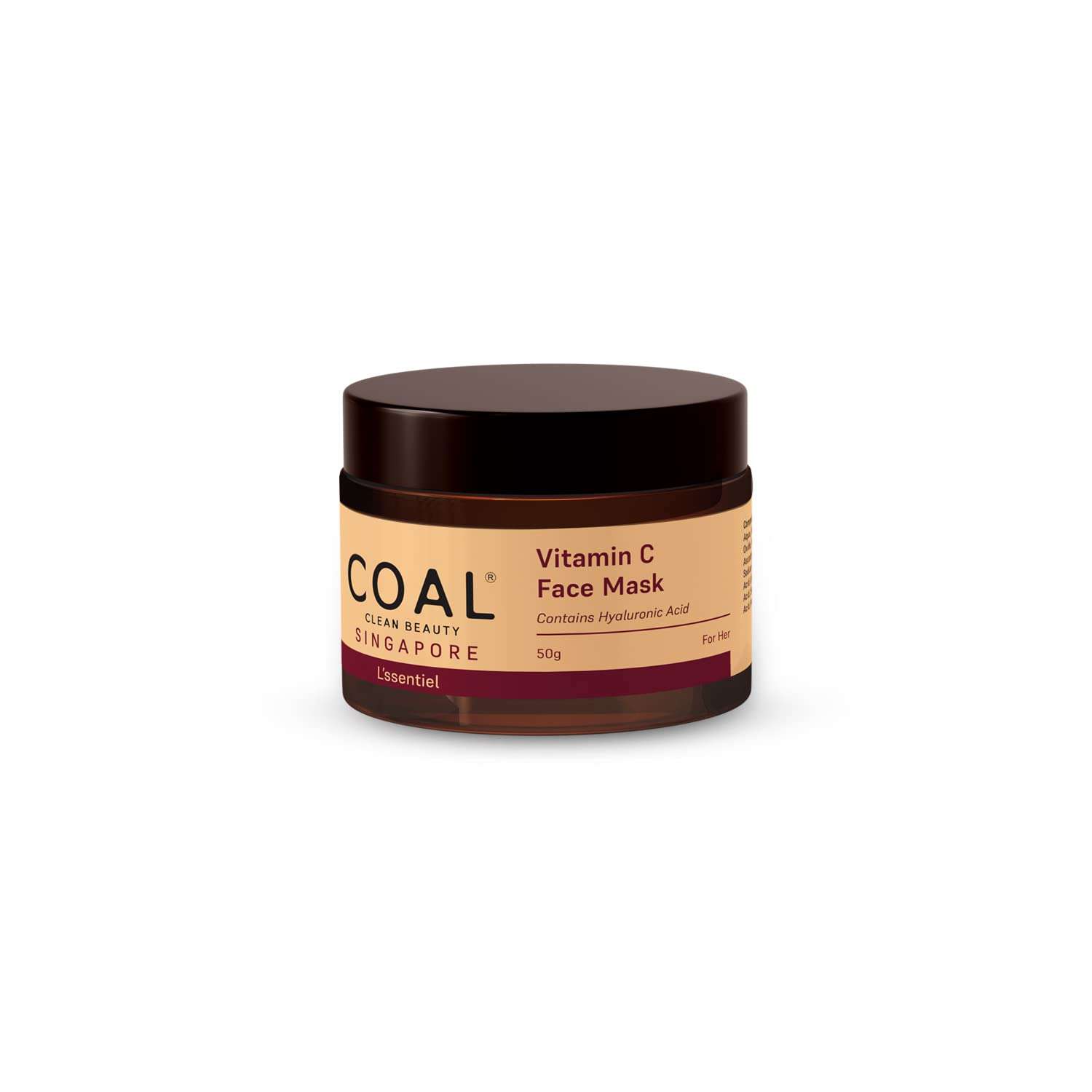 COAL Clean Beauty Vitamin C Face Mask | Vitamin C, Hyaluronic Acid, Mango Extract, Ginger Extract, Xanthan Gum | Hydrates, Cleans Pores, Glowing & Brightening Skin | Women | All Skin Types 1