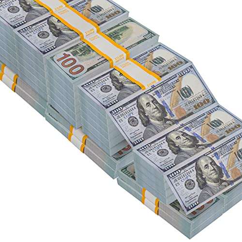UsdAroundYou 400PCS Fake Money That Looks Real,Prop Money 100 Dollar Bills Realistic,Play Money for Kids,Copy Money Full Print 2 Sided for Movies, TV, Music Videos 1