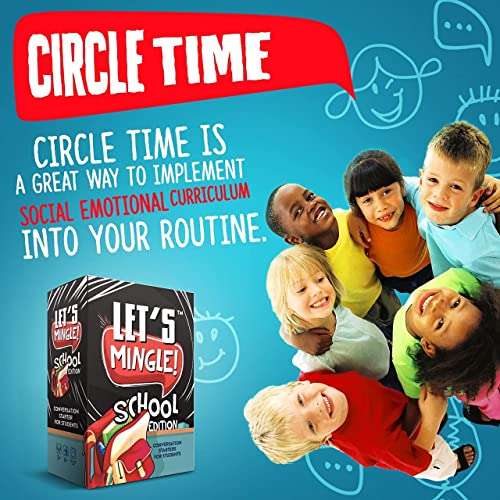 FUN TRIBE CREW Let's Mingle Conversation Starters School Edition | Classroom Learning | Distance Learning Game | Games for Kids Ages 6+ | Great as Autism Learning Materials | Speech Therapy Materials 2