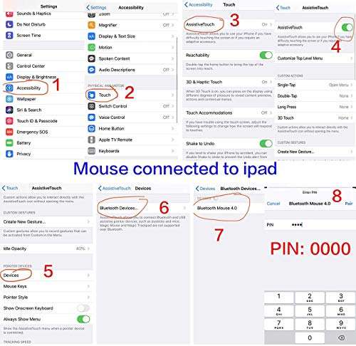 Bluetooth Wireless Mouse for Mac Laptop Chromebook Windows Desktop Computer Notebook PC MacBook iPad Pro Air, Rechargeable Wireless Mouse(Blue) 6