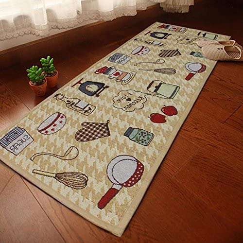 WorldCare® 45X240Cm : 1Pc Pattern Kitchen Floor Door Mats Rugs Washable Non Slip Hallway Bathroom Door Bedside Carpet Bath Rug 4
