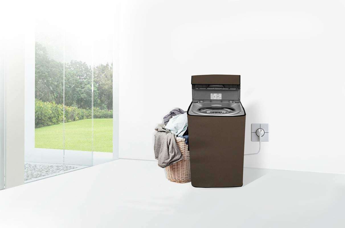Star Weaves Top Load Washing Machine Cover for Samsung 6.2 Kg Fully-Automatic Top Loading WA62M4300HP, Waterproof & Dustproof Cover Beige 3